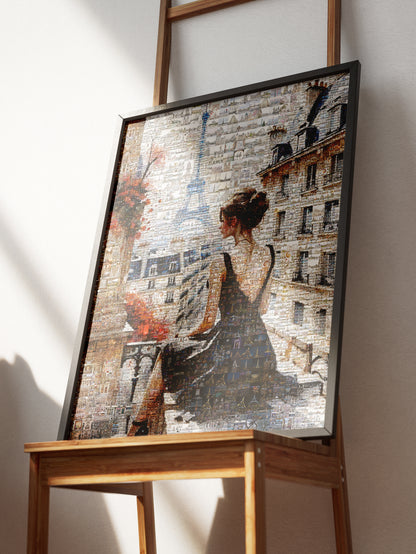 Stunning Paris Mosaic Artwork - Captivating View of the Eiffel Tower and Parisian Charm AtelierMosaics