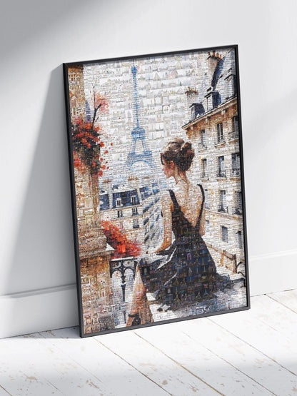 Stunning Paris Mosaic Artwork - Captivating View of the Eiffel Tower and Parisian Charm AtelierMosaics