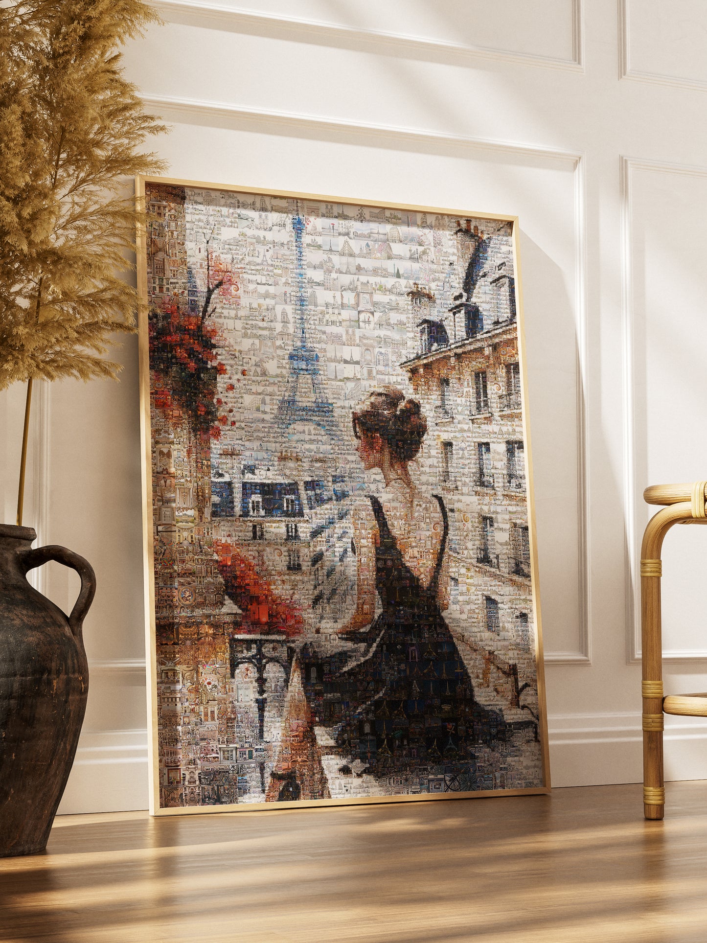 Stunning Paris Mosaic Artwork - Captivating View of the Eiffel Tower and Parisian Charm AtelierMosaics