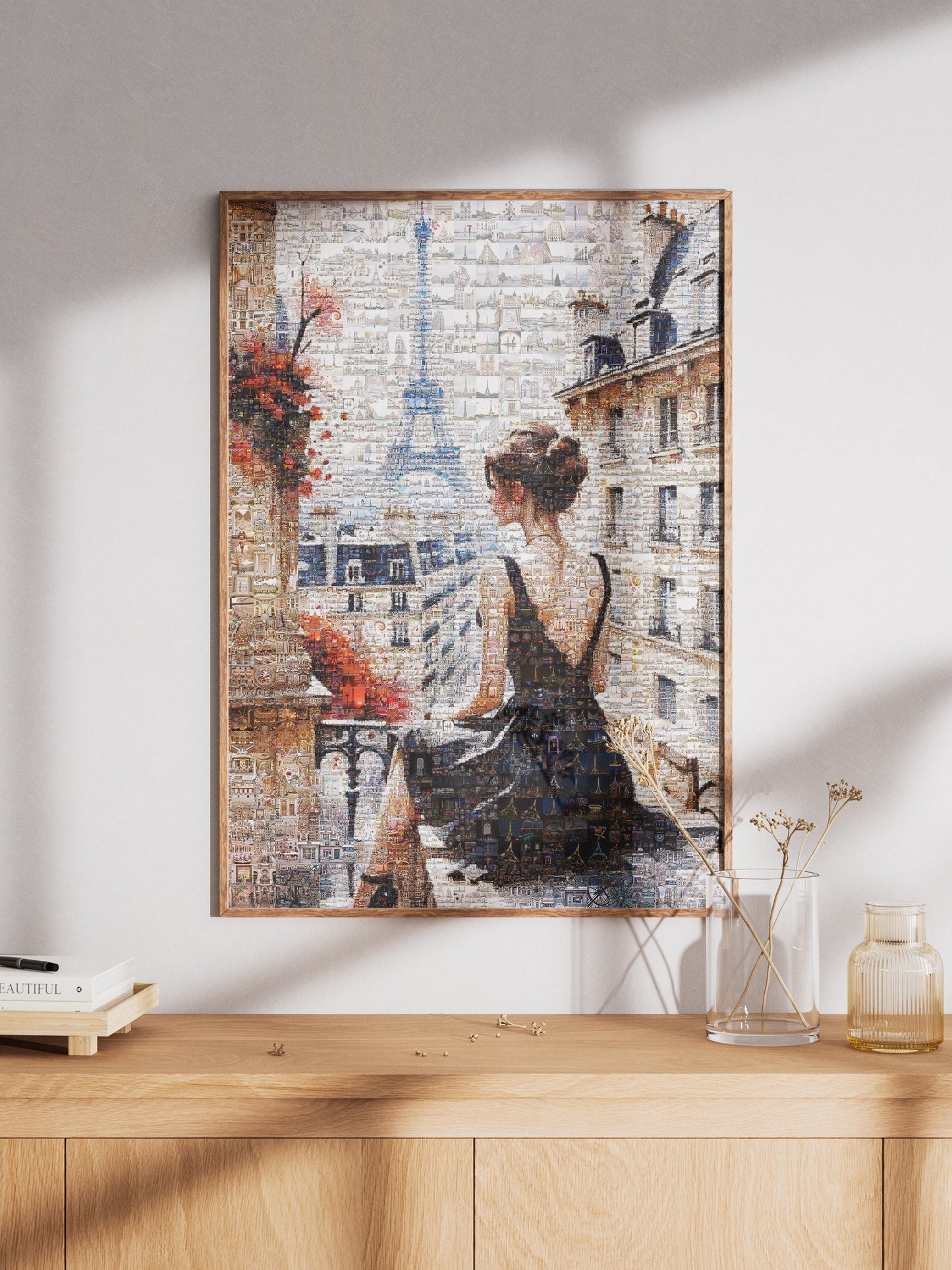 Stunning Paris Mosaic Artwork - Captivating View of the Eiffel Tower and Parisian Charm AtelierMosaics