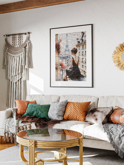 Stunning Paris Mosaic Artwork - Captivating View of the Eiffel Tower and Parisian Charm AtelierMosaics