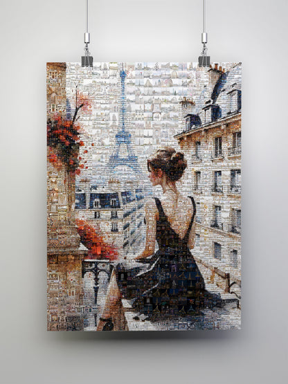Stunning Paris Mosaic Artwork - Captivating View of the Eiffel Tower and Parisian Charm AtelierMosaics
