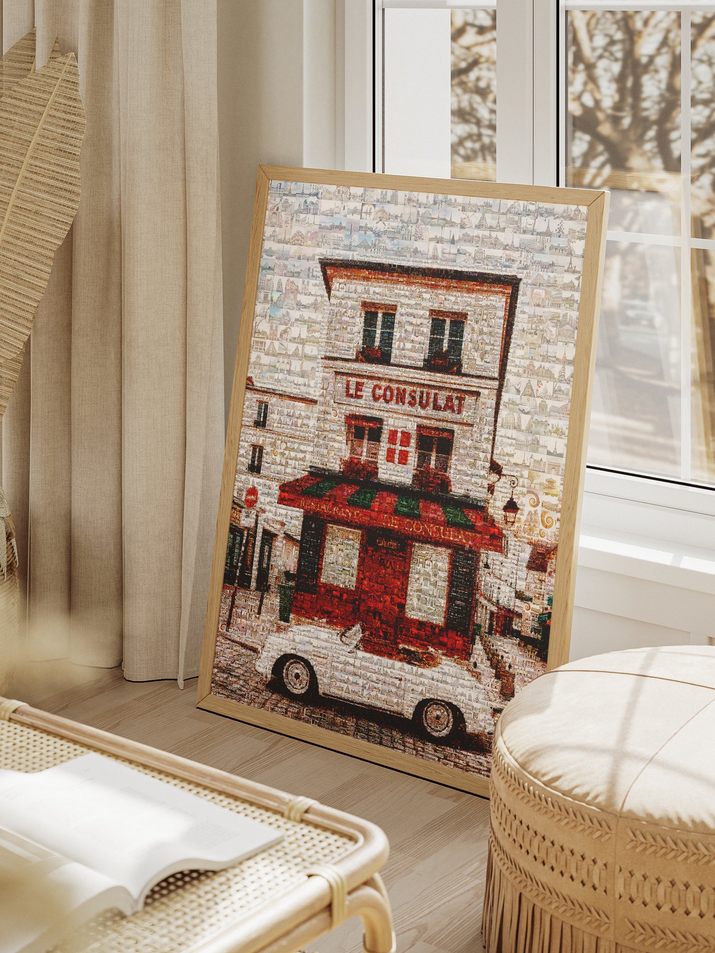 Stunning Mosaic Artwork of Paris - Captivating Le Consulat Print for Home Decor AtelierMosaics