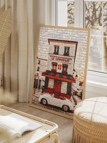 Stunning Mosaic Artwork of Paris - Captivating Le Consulat Print for Home Decor AtelierMosaics