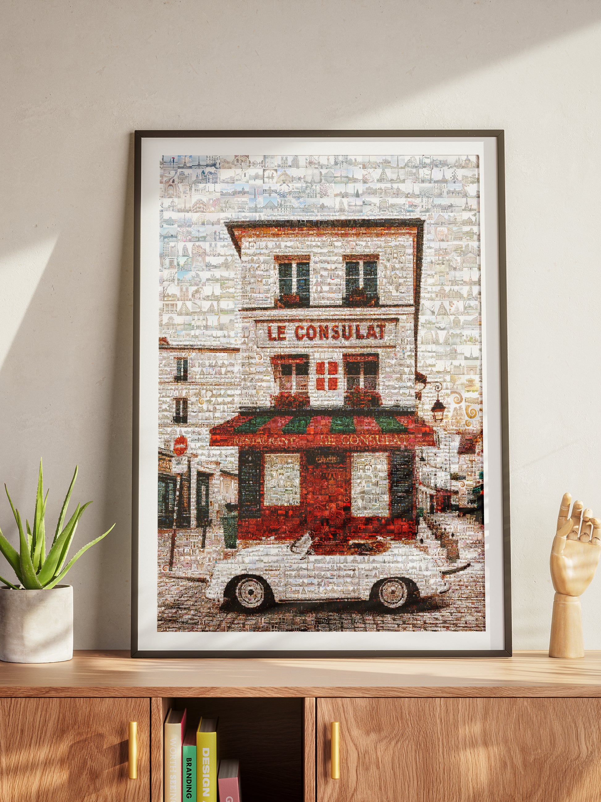 Stunning Mosaic Artwork of Paris - Captivating Le Consulat Print for Home Decor AtelierMosaics
