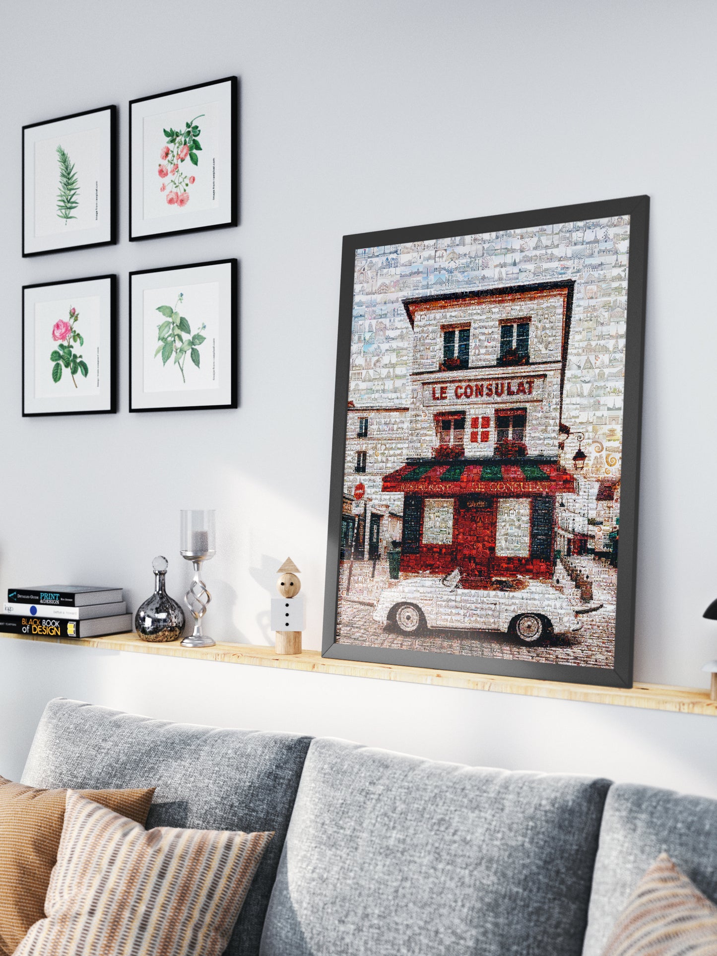 Stunning Mosaic Artwork of Paris - Captivating Le Consulat Print for Home Decor AtelierMosaics