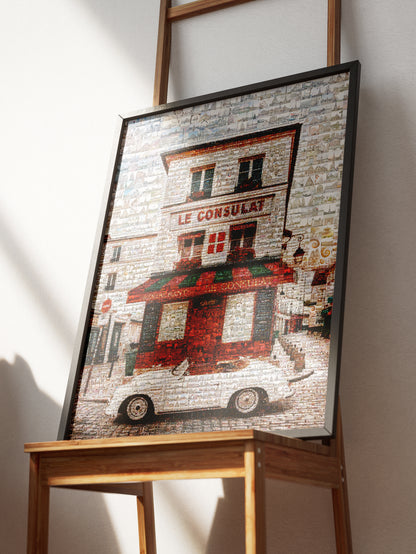 Stunning Mosaic Artwork of Paris - Captivating Le Consulat Print for Home Decor AtelierMosaics