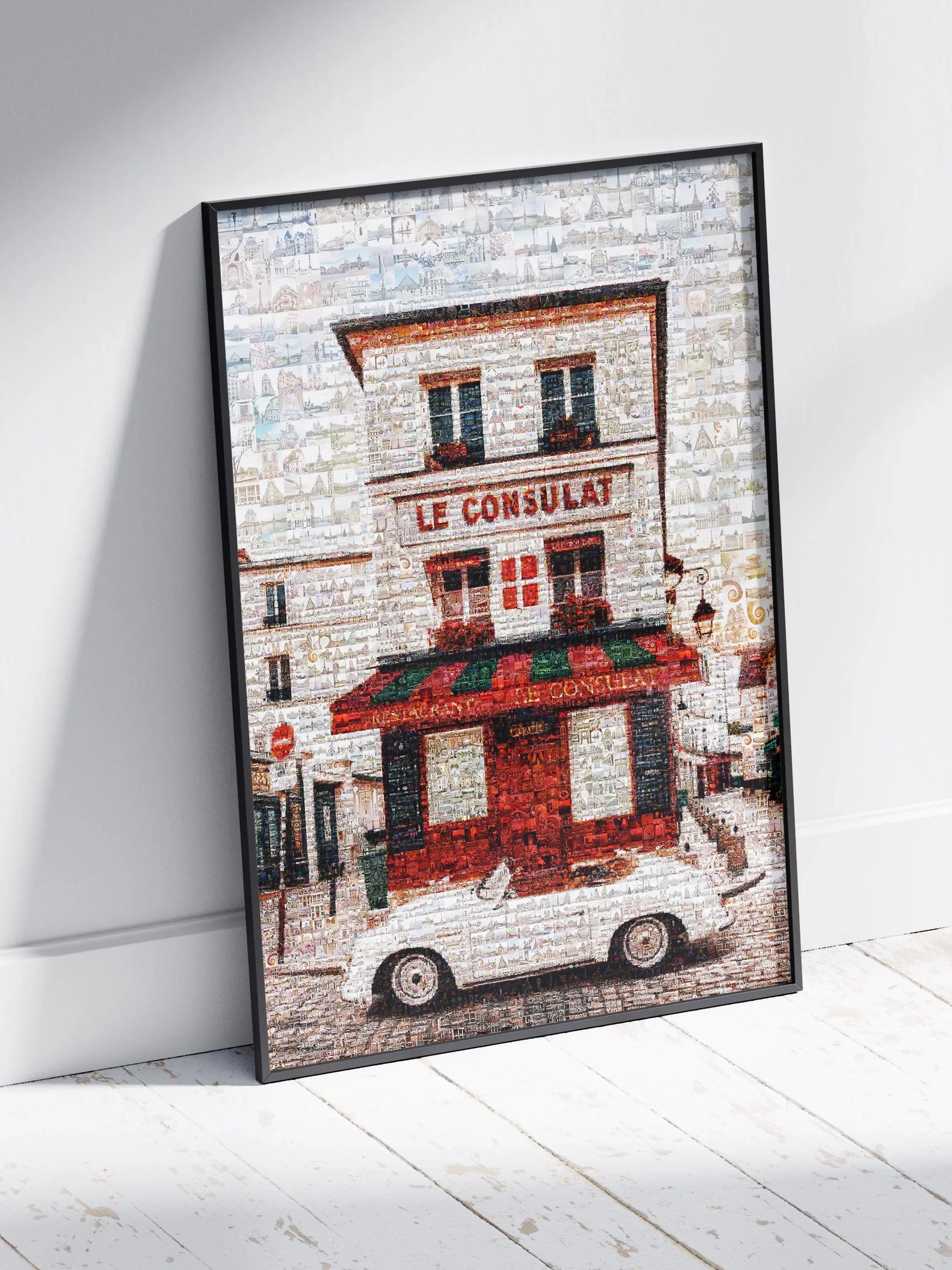 Stunning Mosaic Artwork of Paris - Captivating Le Consulat Print for Home Decor AtelierMosaics