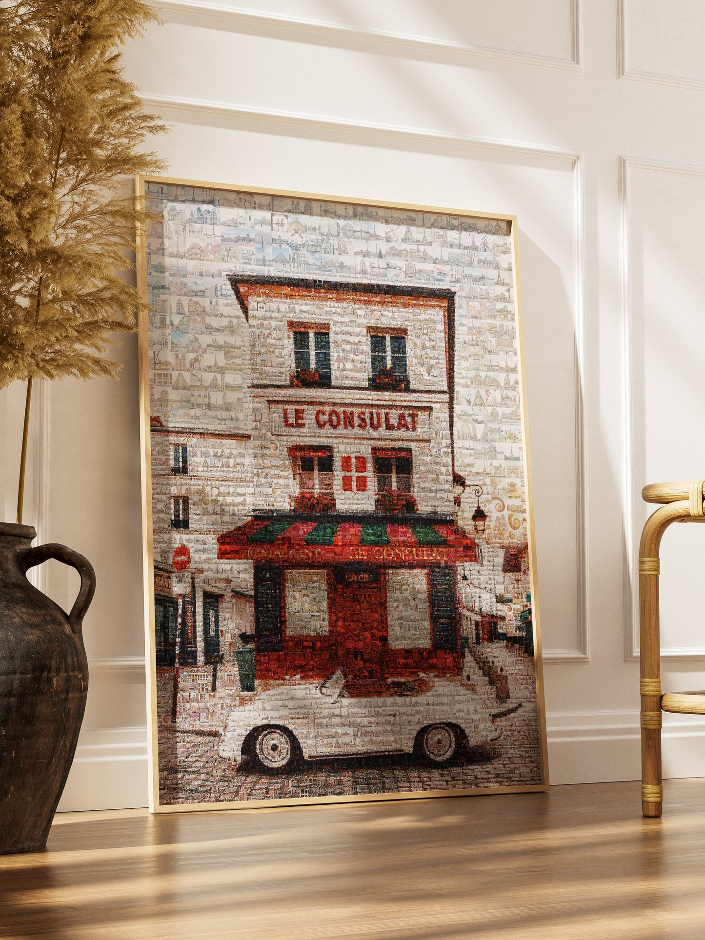 Stunning Mosaic Artwork of Paris - Captivating Le Consulat Print for Home Decor AtelierMosaics