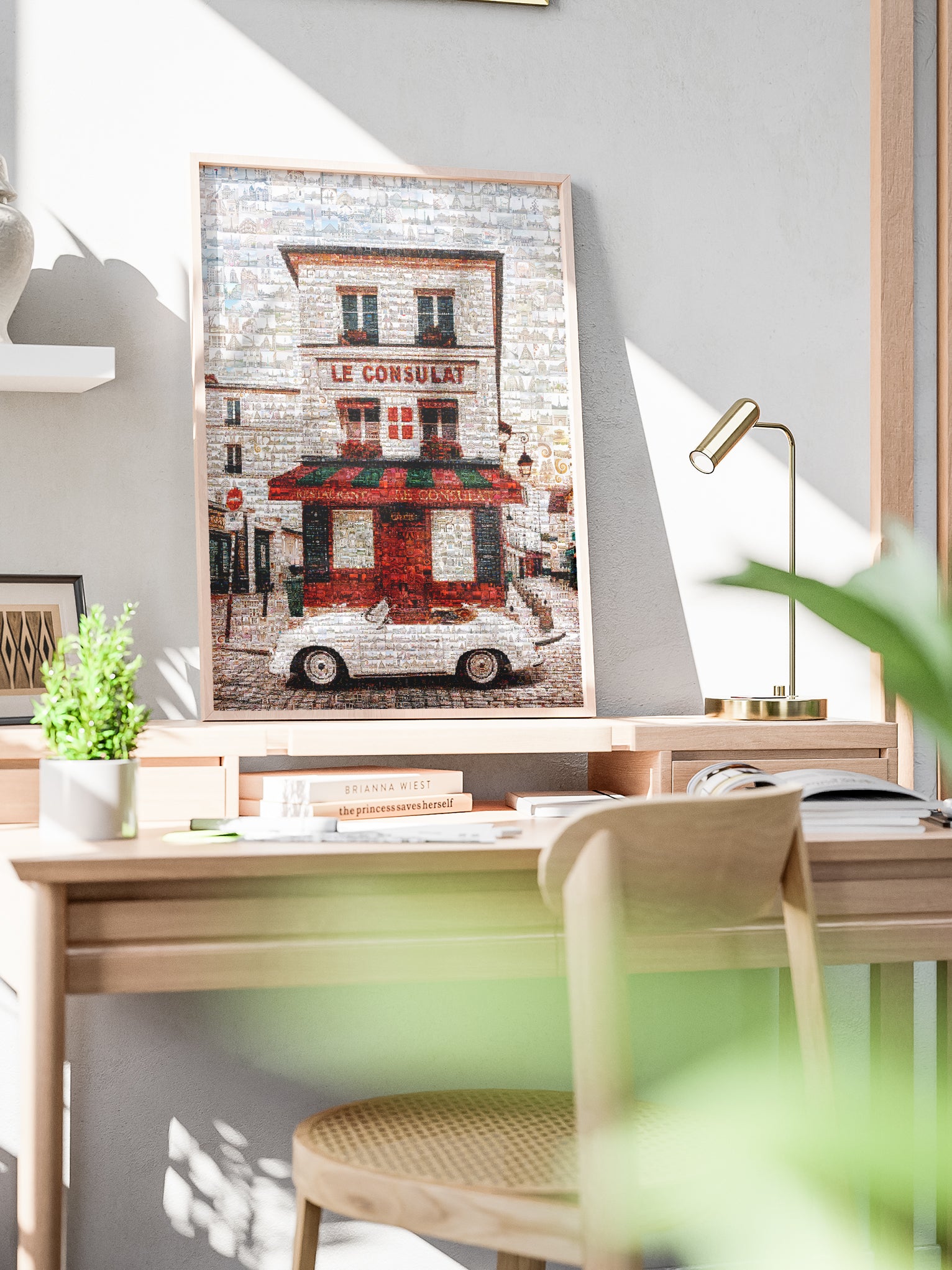 Stunning Mosaic Artwork of Paris - Captivating Le Consulat Print for Home Decor AtelierMosaics