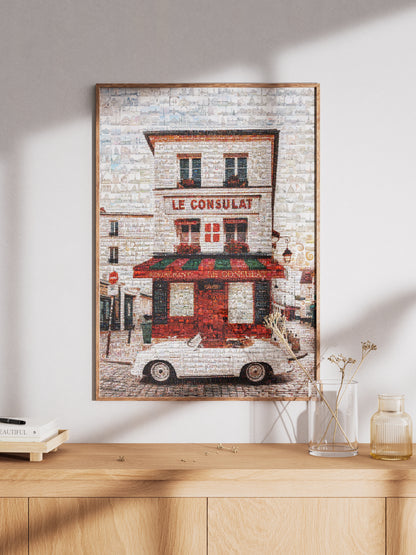 Stunning Mosaic Artwork of Paris - Captivating Le Consulat Print for Home Decor AtelierMosaics