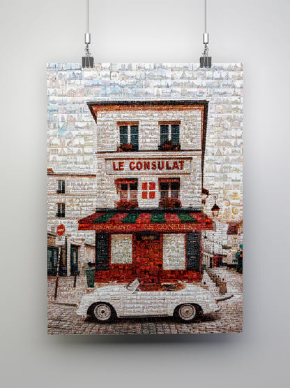 Stunning Mosaic Artwork of Paris - Captivating Le Consulat Print for Home Decor AtelierMosaics