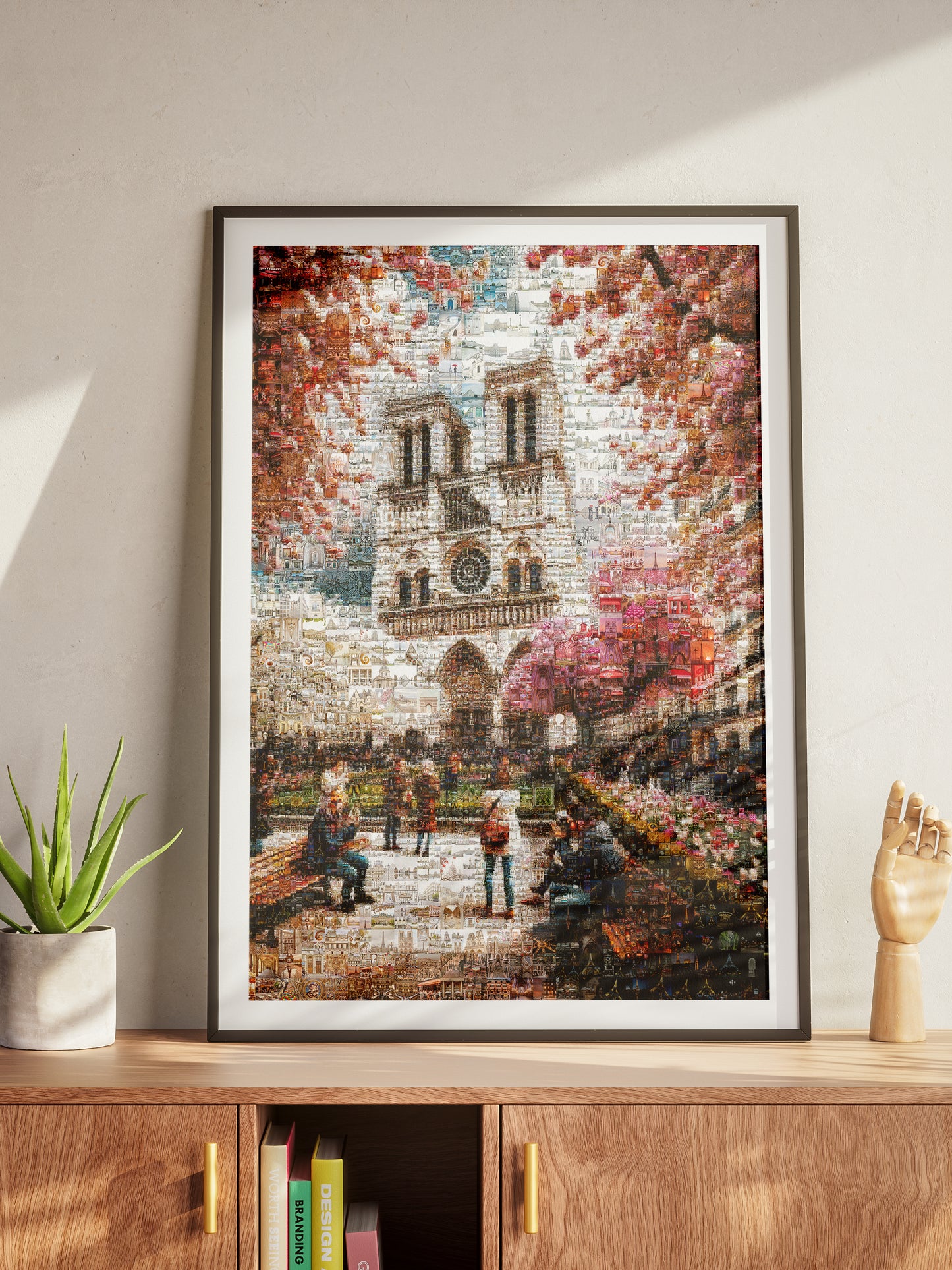 Stunning Mosaic Art of Paris: Captivating Notre Dame & Spring Blooms - Perfect Wall Décor AtelierMosaics
