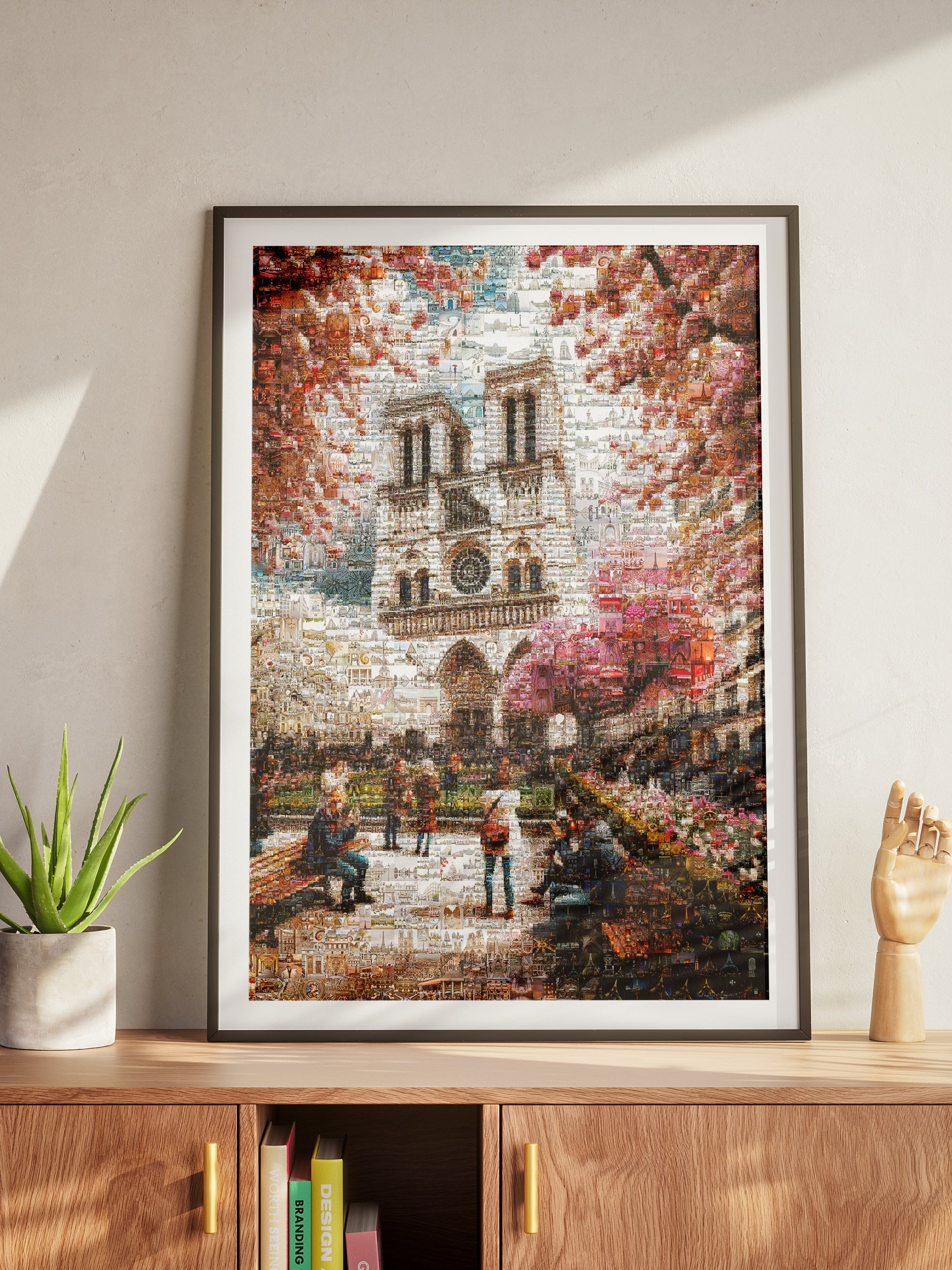 Stunning Mosaic Art of Paris: Captivating Notre Dame & Spring Blooms - Perfect Wall Décor AtelierMosaics