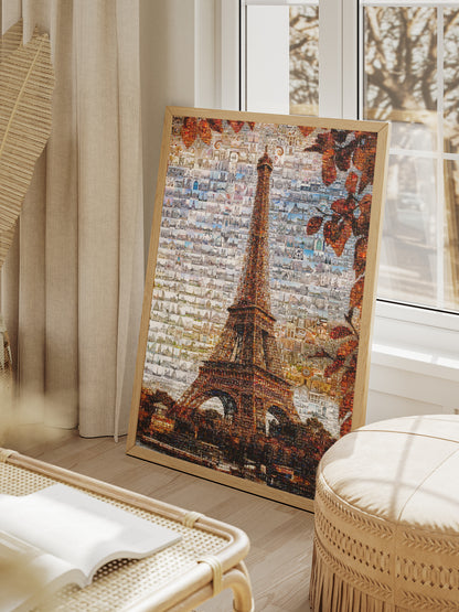Stunning Paris Mosaic Artwork – Captivating View of the Eiffel Tower and Iconic Landmarks AtelierMosaics