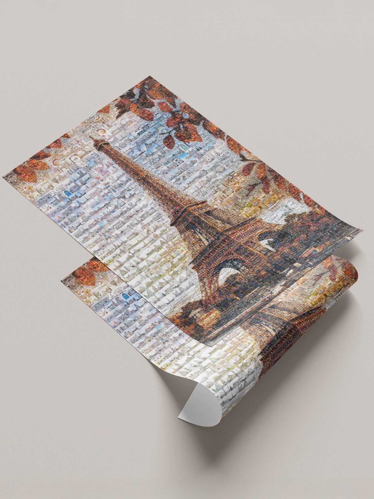 Stunning Paris Mosaic Artwork – Captivating View of the Eiffel Tower and Iconic Landmarks AtelierMosaics