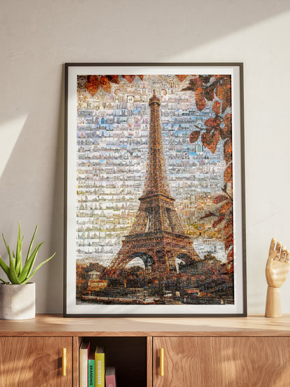 Stunning Paris Mosaic Artwork – Captivating View of the Eiffel Tower and Iconic Landmarks AtelierMosaics