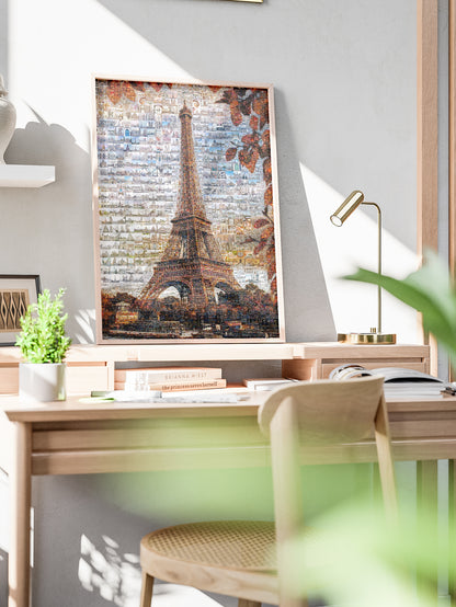 Stunning Paris Mosaic Artwork – Captivating View of the Eiffel Tower and Iconic Landmarks AtelierMosaics