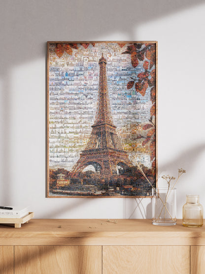 Stunning Paris Mosaic Artwork – Captivating View of the Eiffel Tower and Iconic Landmarks AtelierMosaics