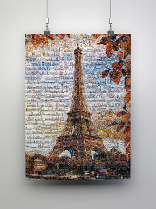 Stunning Paris Mosaic Artwork – Captivating View of the Eiffel Tower and Iconic Landmarks AtelierMosaics