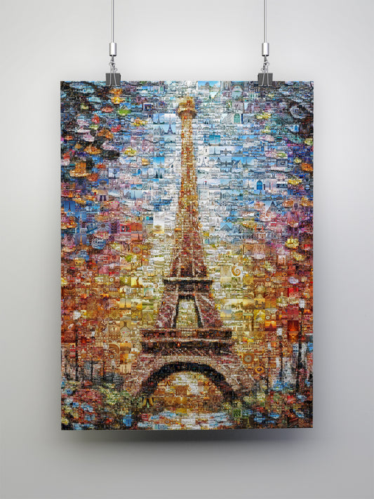 Stunning Paris Mosaic Artwork Featuring the Eiffel Tower – Perfect for Home Decor and Art Lovers AtelierMosaics