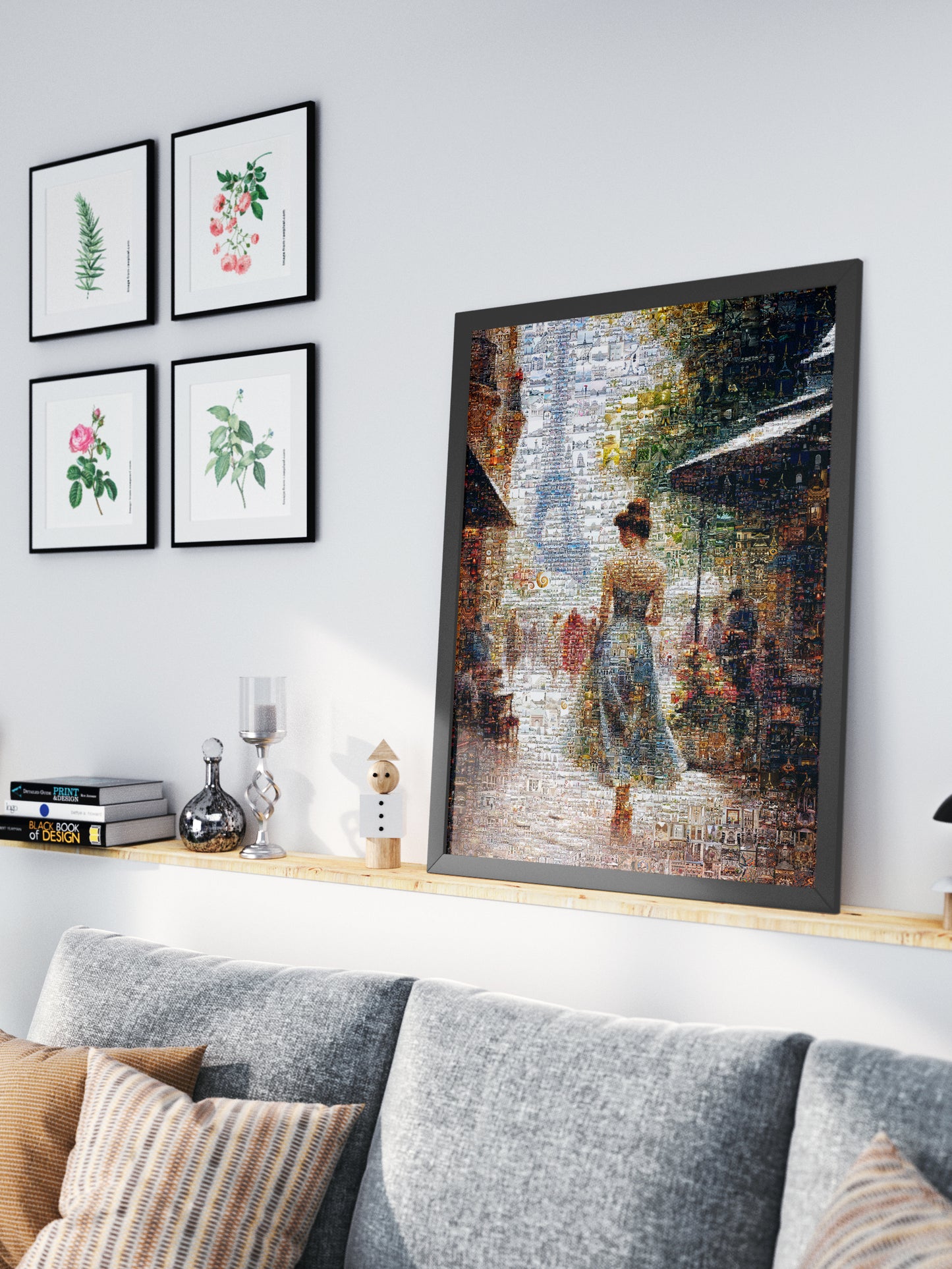 Stunning Paris Mosaic Artwork - Captivating Cityscape of the Eiffel Tower and Charming Streets AtelierMosaics