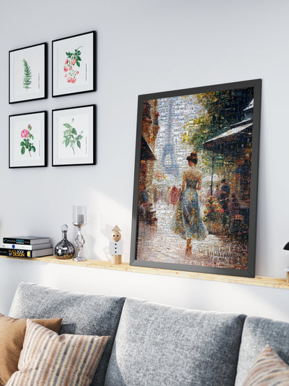 Stunning Paris Mosaic Artwork - Captivating Cityscape of the Eiffel Tower and Charming Streets AtelierMosaics