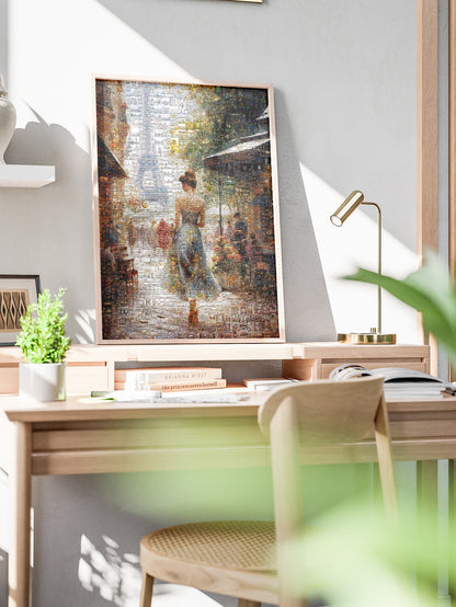 Stunning Paris Mosaic Artwork - Captivating Cityscape of the Eiffel Tower and Charming Streets AtelierMosaics