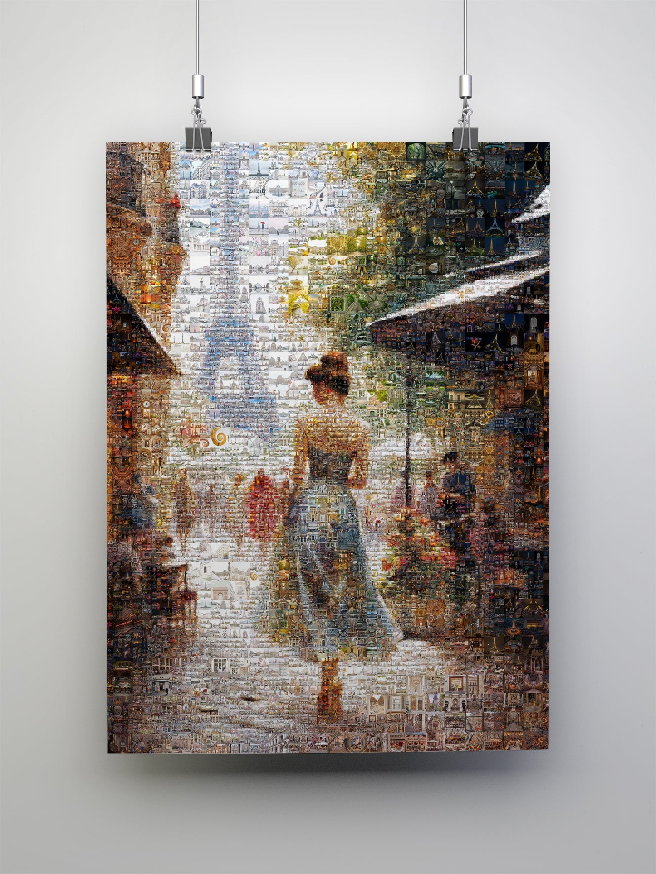 Stunning Paris Mosaic Artwork - Captivating Cityscape of the Eiffel Tower and Charming Streets AtelierMosaics