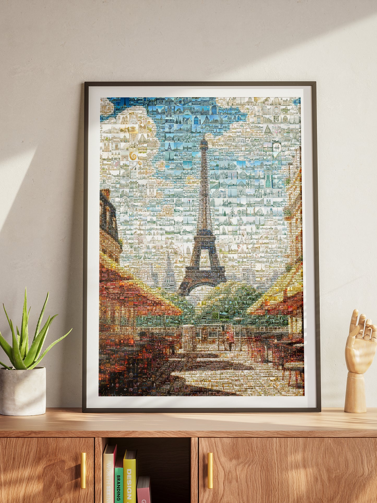 Stunning Paris Mosaic Artwork - Iconic Eiffel Tower & Cityscape - Perfect Wall Decor for Home or Office AtelierMosaics