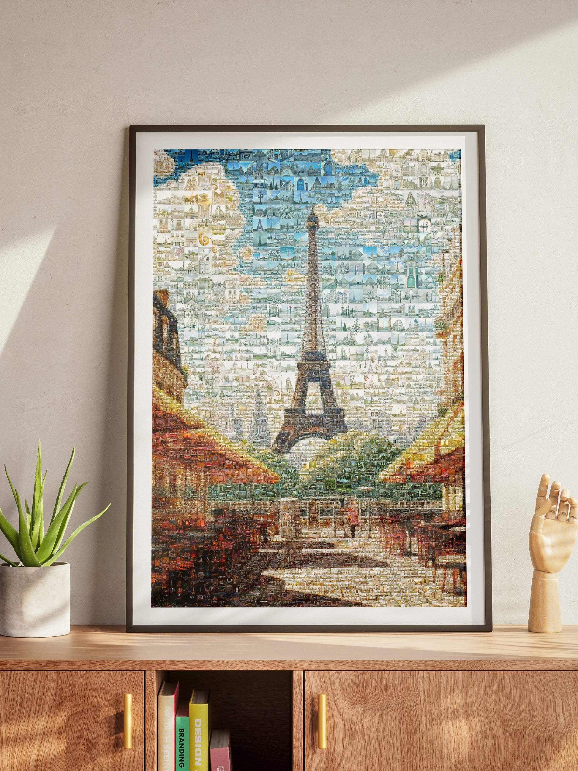 Stunning Paris Mosaic Artwork - Iconic Eiffel Tower & Cityscape - Perfect Wall Decor for Home or Office AtelierMosaics