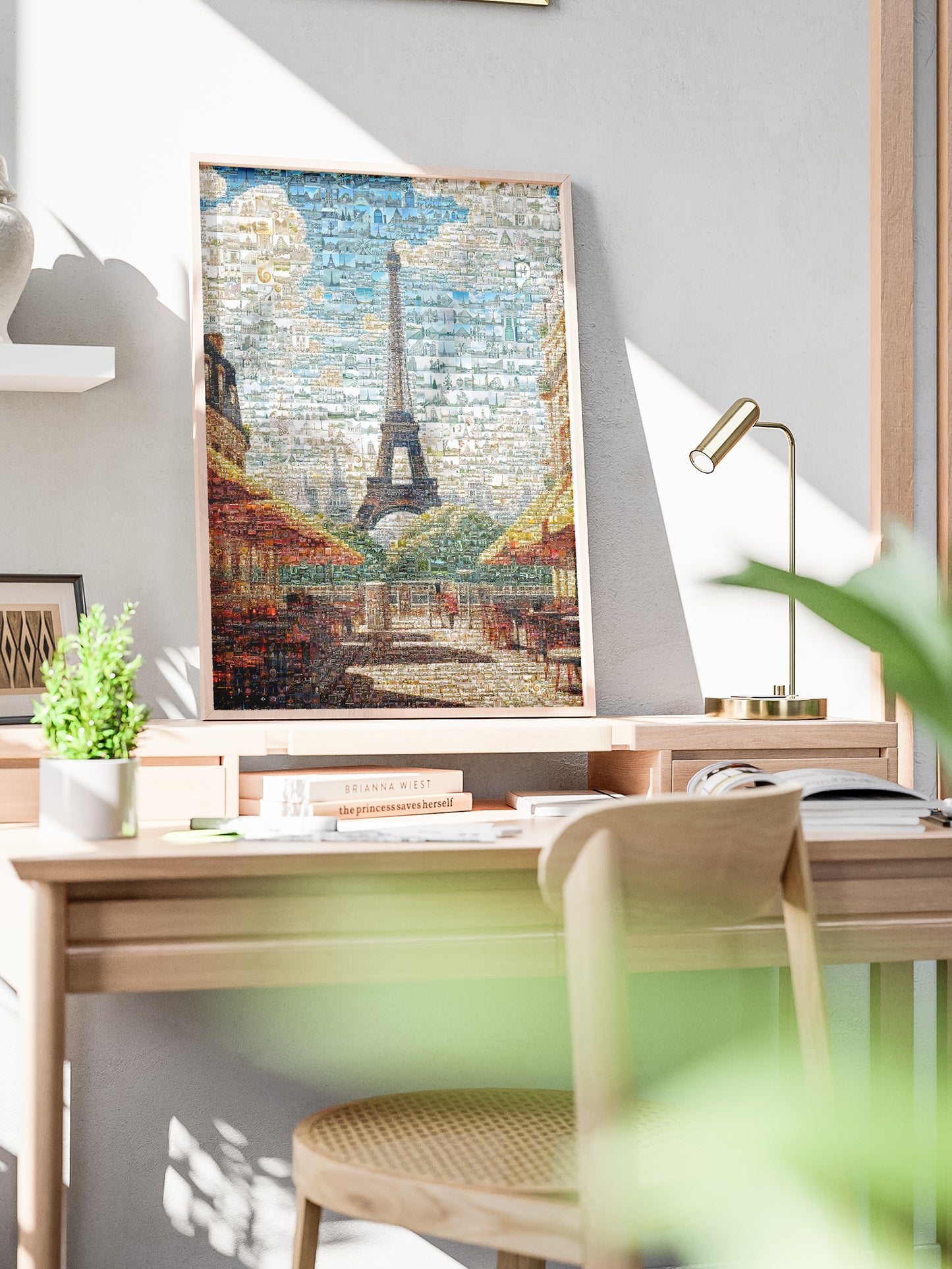 Stunning Paris Mosaic Artwork - Iconic Eiffel Tower & Cityscape - Perfect Wall Decor for Home or Office AtelierMosaics