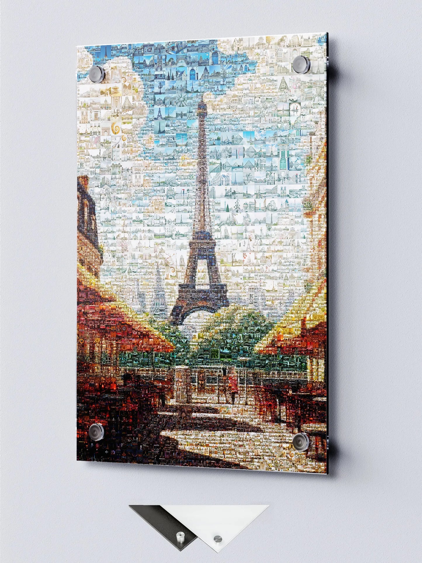 Stunning Paris Mosaic Artwork - Iconic Eiffel Tower & Cityscape - Perfect Wall Decor for Home or Office AtelierMosaics