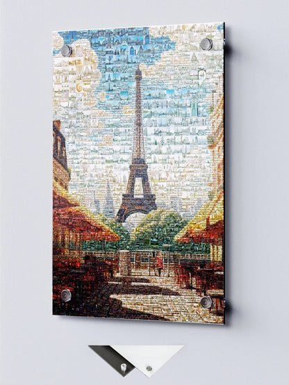 Stunning Paris Mosaic Artwork - Iconic Eiffel Tower & Cityscape - Perfect Wall Decor for Home or Office AtelierMosaics