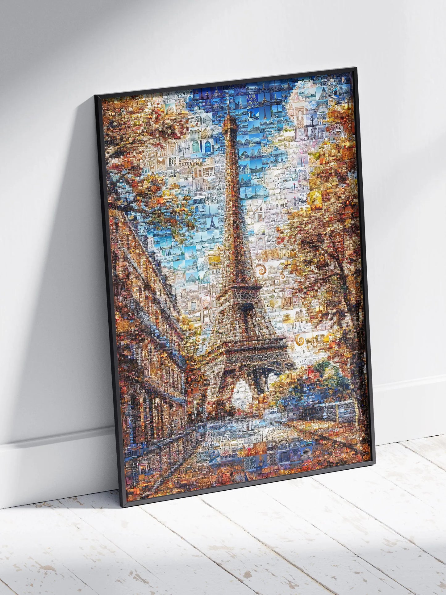 Stunning Paris Mosaic Artwork - Eiffel Tower Collage Print for Home or Office Decor AtelierMosaics