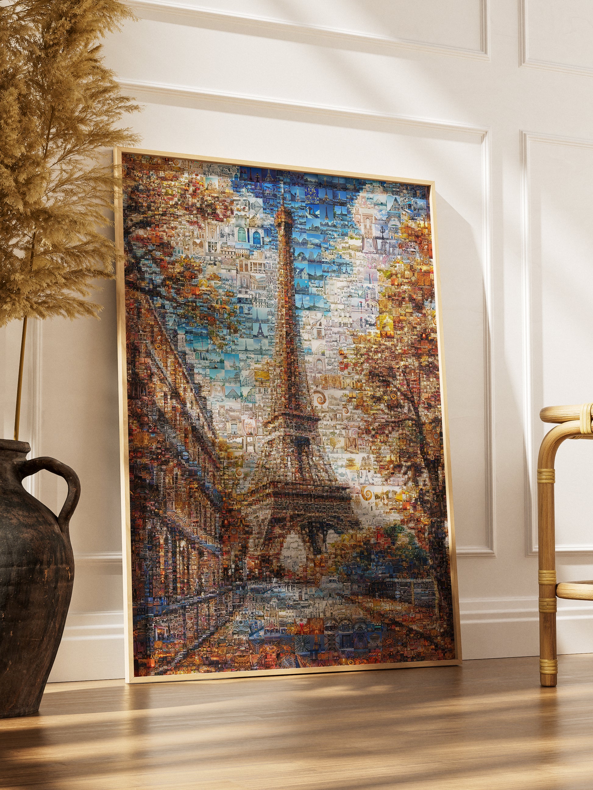 Stunning Paris Mosaic Artwork - Eiffel Tower Collage Print for Home or Office Decor AtelierMosaics