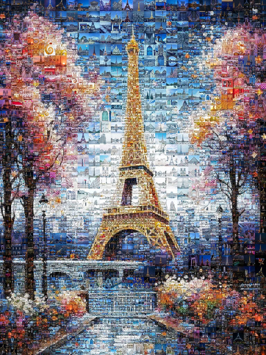 Stunning Paris Mosaic Artwork Featuring the Eiffel Tower - Perfect for Home Decor AtelierMosaics