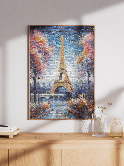 Stunning Paris Mosaic Artwork Featuring the Eiffel Tower - Perfect for Home Decor AtelierMosaics