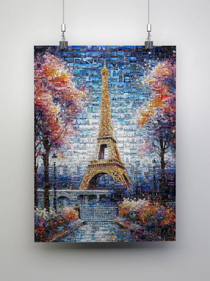 Stunning Paris Mosaic Artwork Featuring the Eiffel Tower - Perfect for Home Decor AtelierMosaics