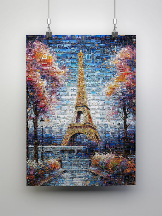 Stunning Paris Mosaic Artwork Featuring the Eiffel Tower - Perfect for Home Decor AtelierMosaics