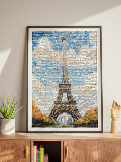 Stunning Paris Mosaic Artwork - Iconic Eiffel Tower and Cityscape Decor AtelierMosaics