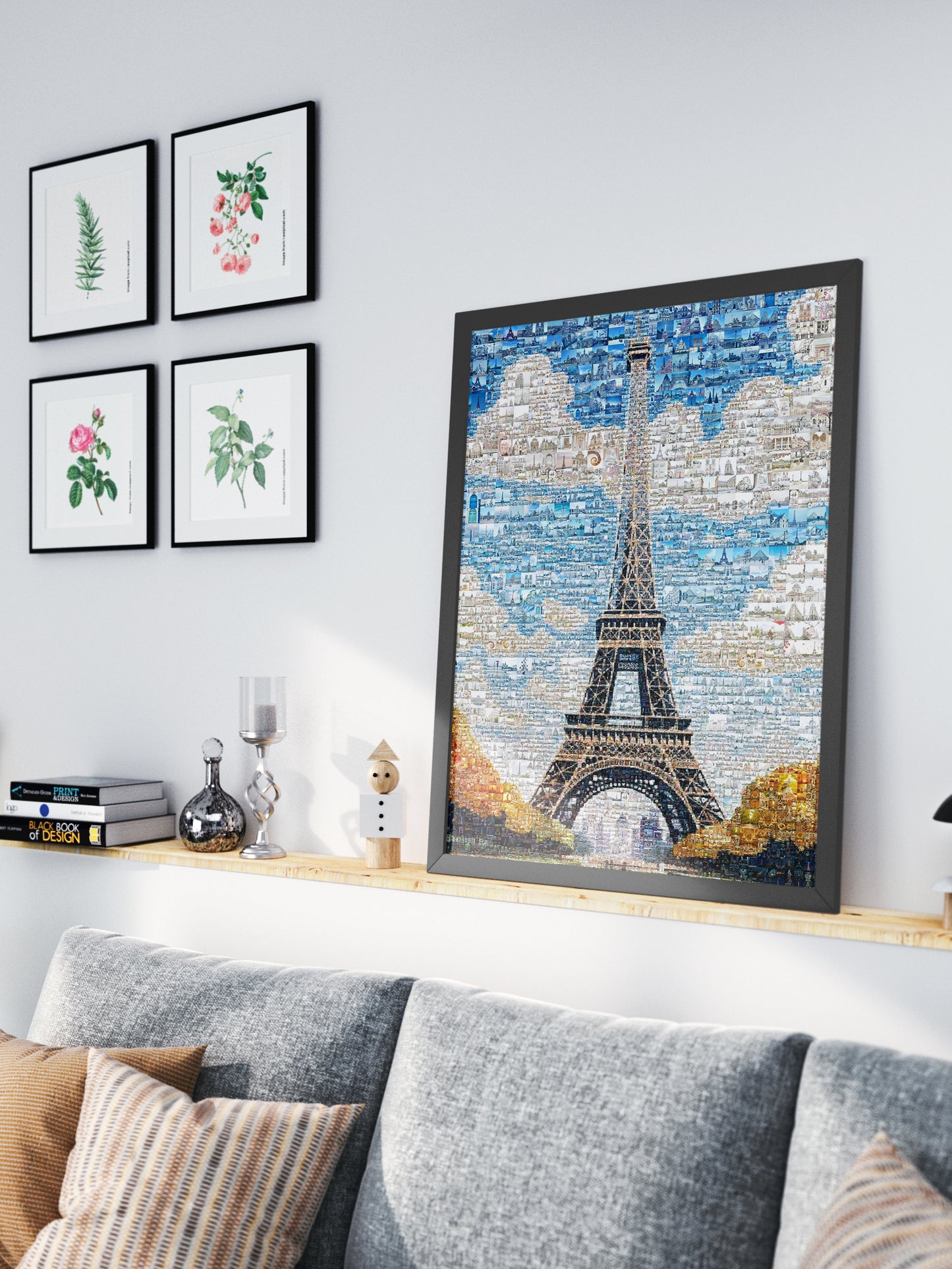 Stunning Paris Mosaic Artwork - Iconic Eiffel Tower and Cityscape Decor AtelierMosaics