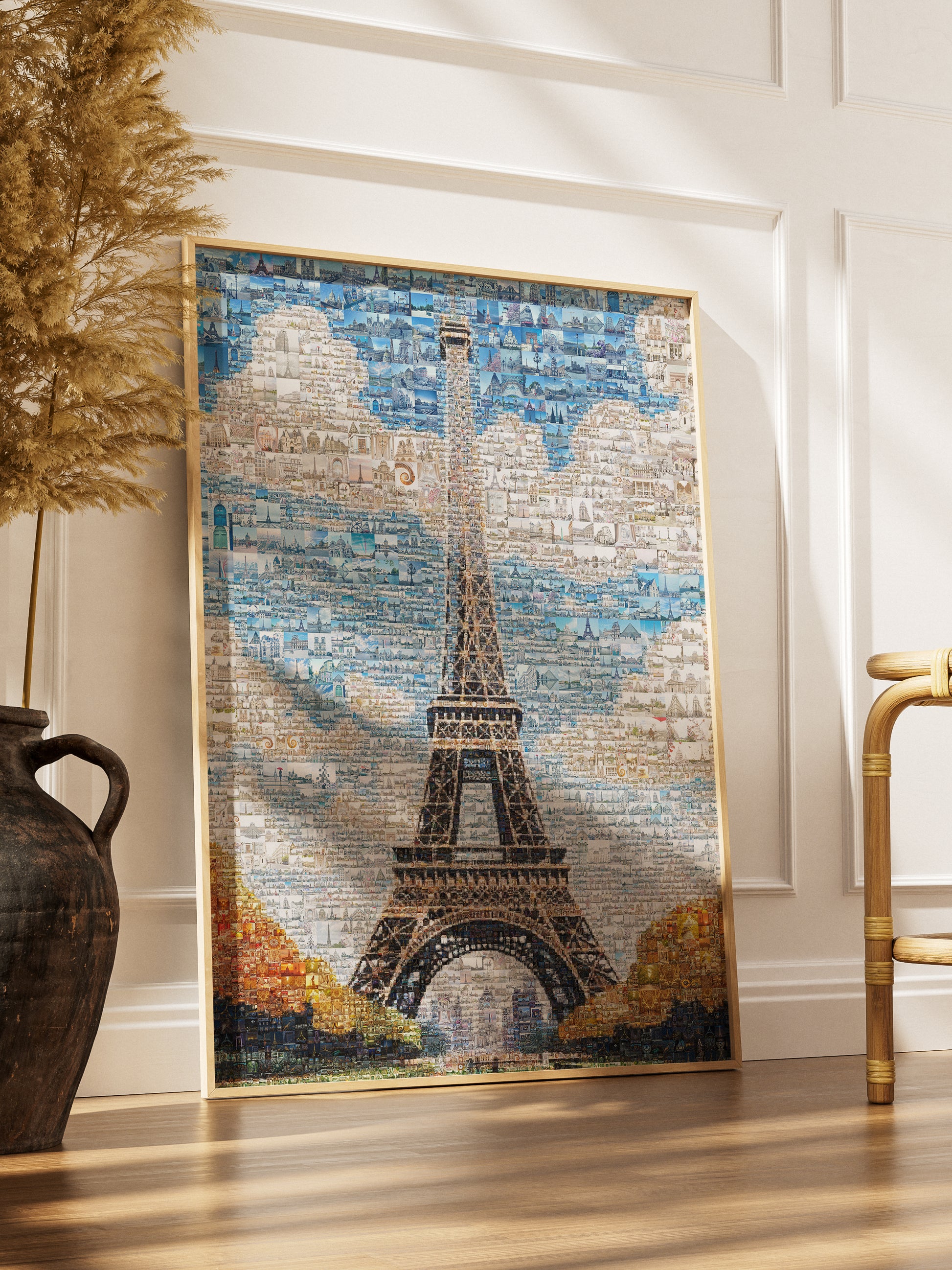 Stunning Paris Mosaic Artwork - Iconic Eiffel Tower and Cityscape Decor AtelierMosaics