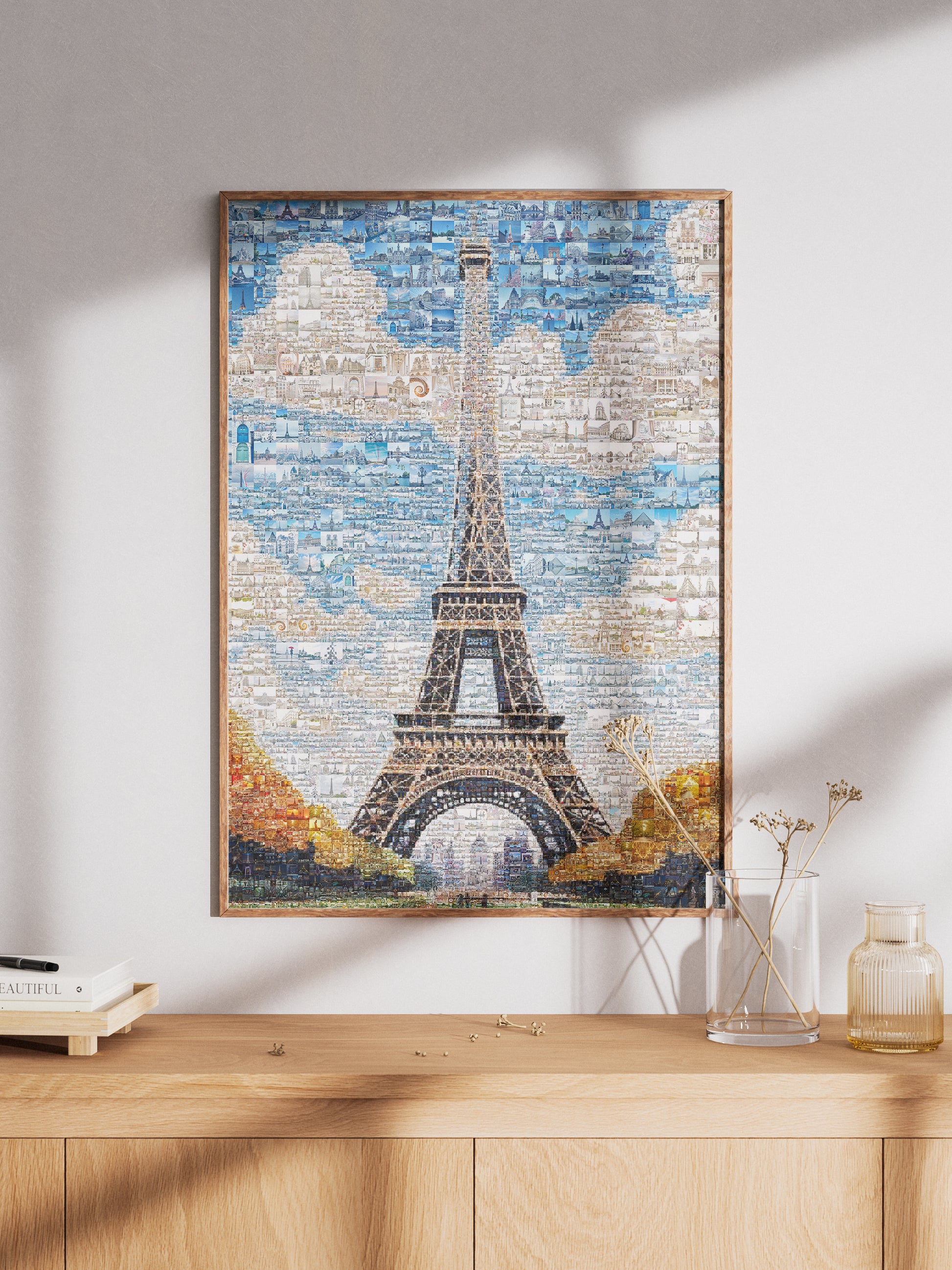 Stunning Paris Mosaic Artwork - Iconic Eiffel Tower and Cityscape Decor AtelierMosaics
