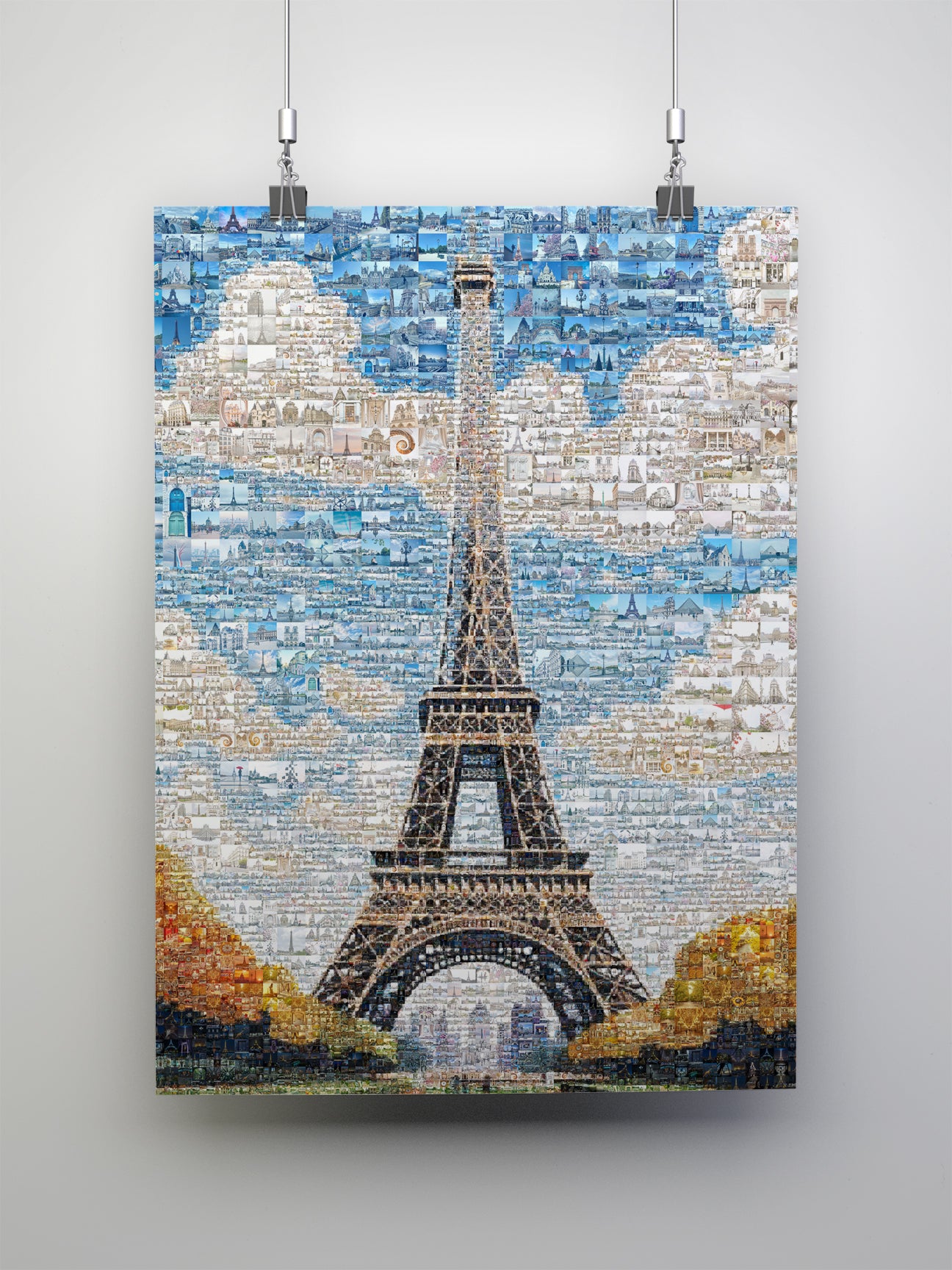 Stunning Paris Mosaic Artwork - Iconic Eiffel Tower and Cityscape Decor AtelierMosaics