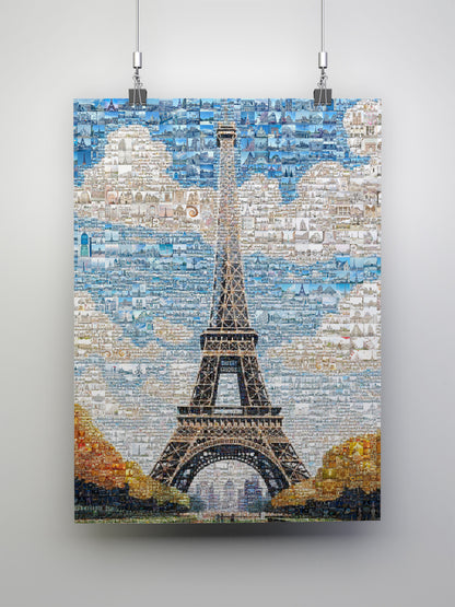 Stunning Paris Mosaic Artwork - Iconic Eiffel Tower and Cityscape Decor AtelierMosaics