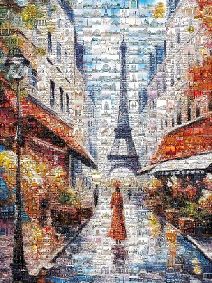 Stunning Paris Mosaic Artwork - Captivating Collage of the City of Lights AtelierMosaics