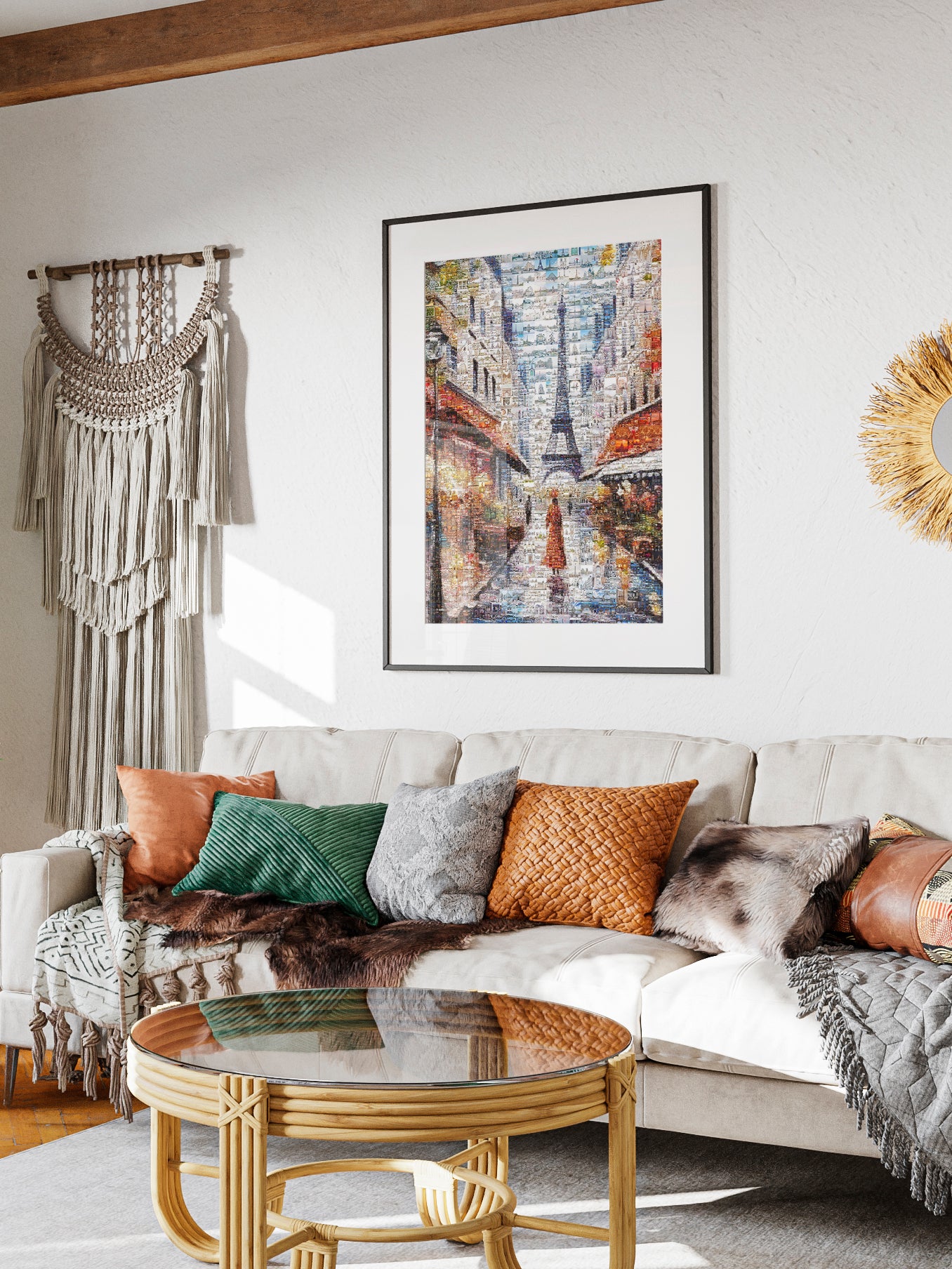 Stunning Paris Mosaic Artwork - Captivating Collage of the City of Lights AtelierMosaics