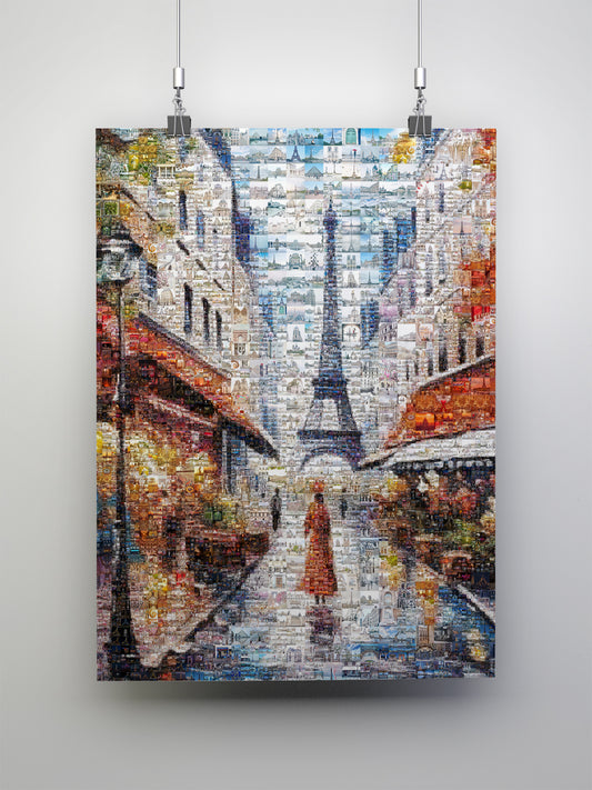 Stunning Paris Mosaic Artwork - Captivating Collage of the City of Lights AtelierMosaics