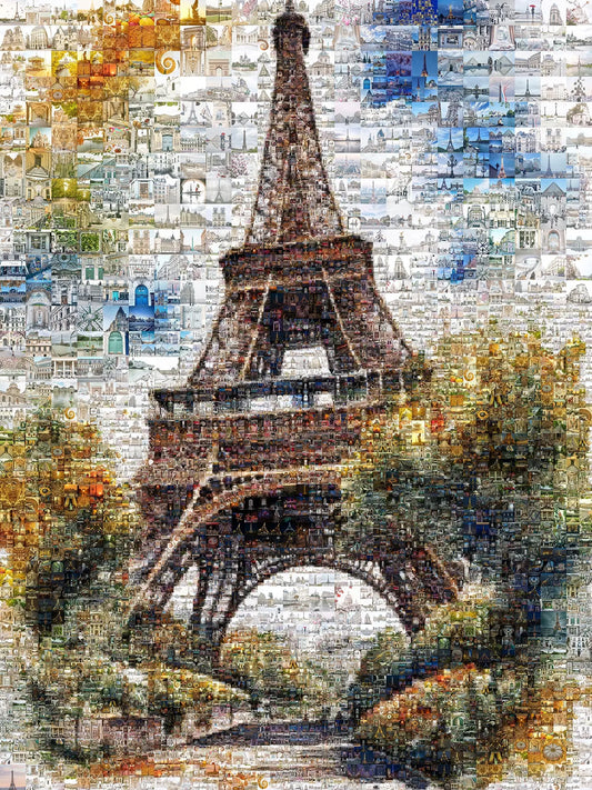 Paris Mosaic Artwork - Stunning Wall Art of the Eiffel Tower & French Architecture AtelierMosaics